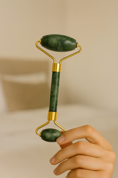 Σετ ρολού προσώπου και πέτρας Gua Sha, νεφρίτης