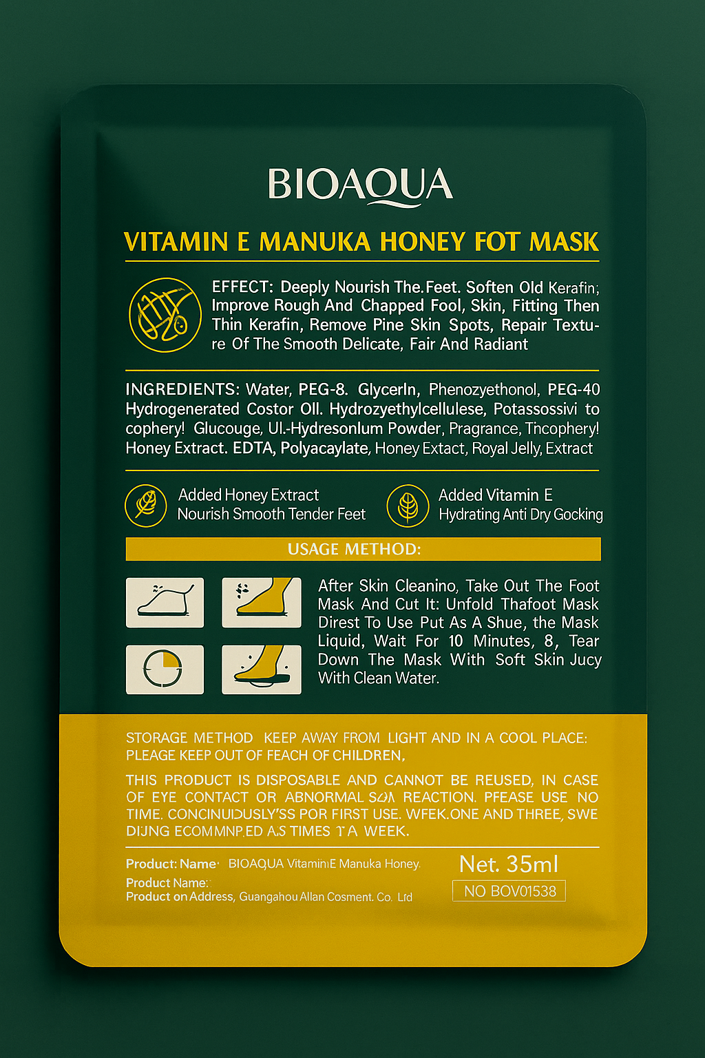 BIOAQUA Vitamin E & Manuka Honey Маска